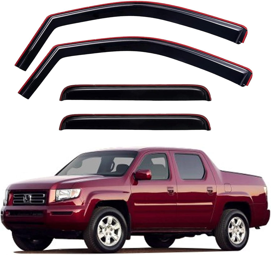 in-Channel Window Visors Rain Guards for 2006-2014 Honda Ridgeline