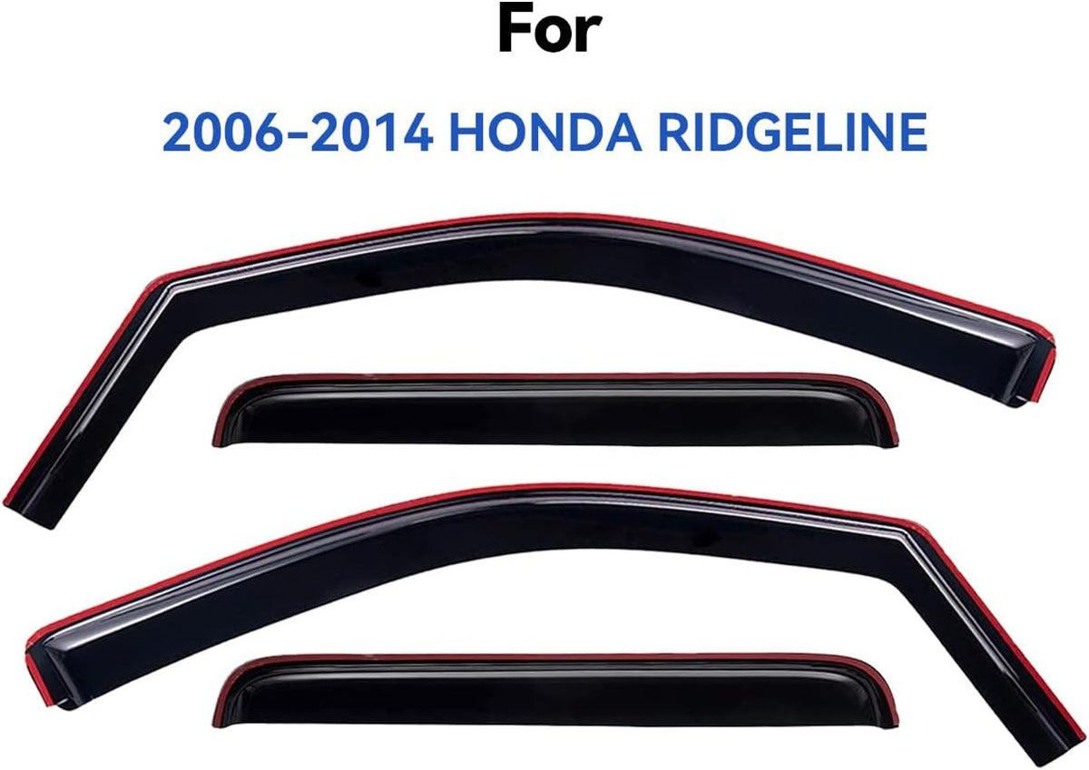 in-Channel Window Visors Rain Guards for 2006-2014 Honda Ridgeline